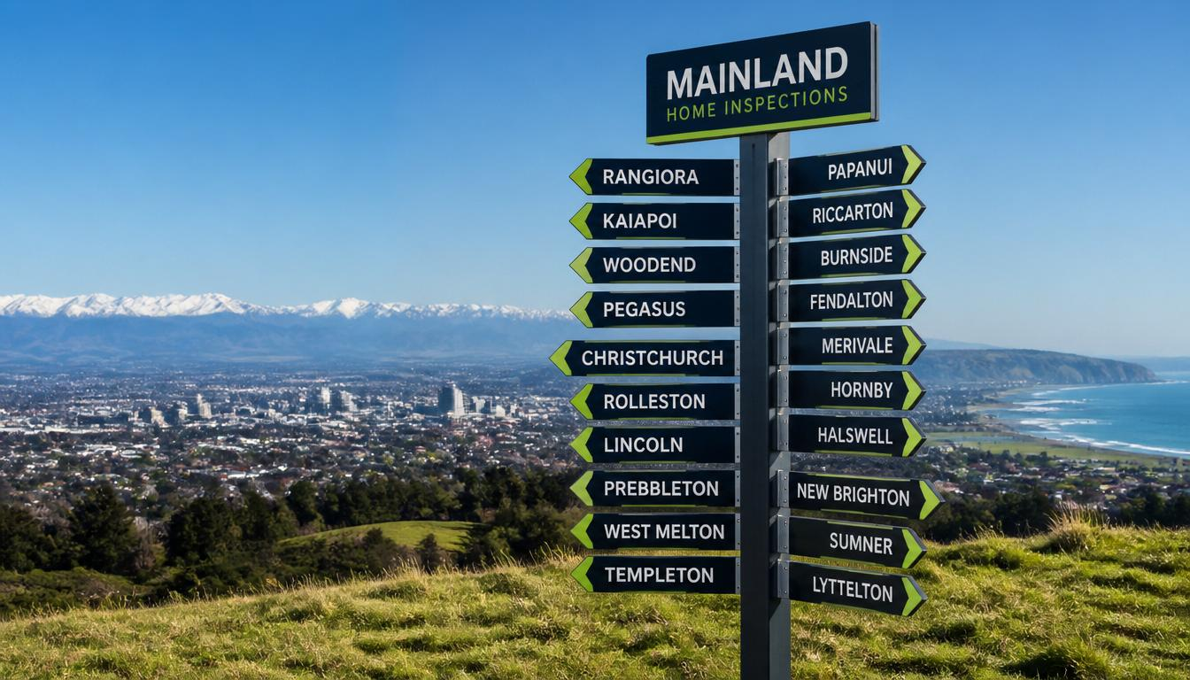 Building inspection services available throughout Christchurch, Rolleston, Rangiora and Canterbury.