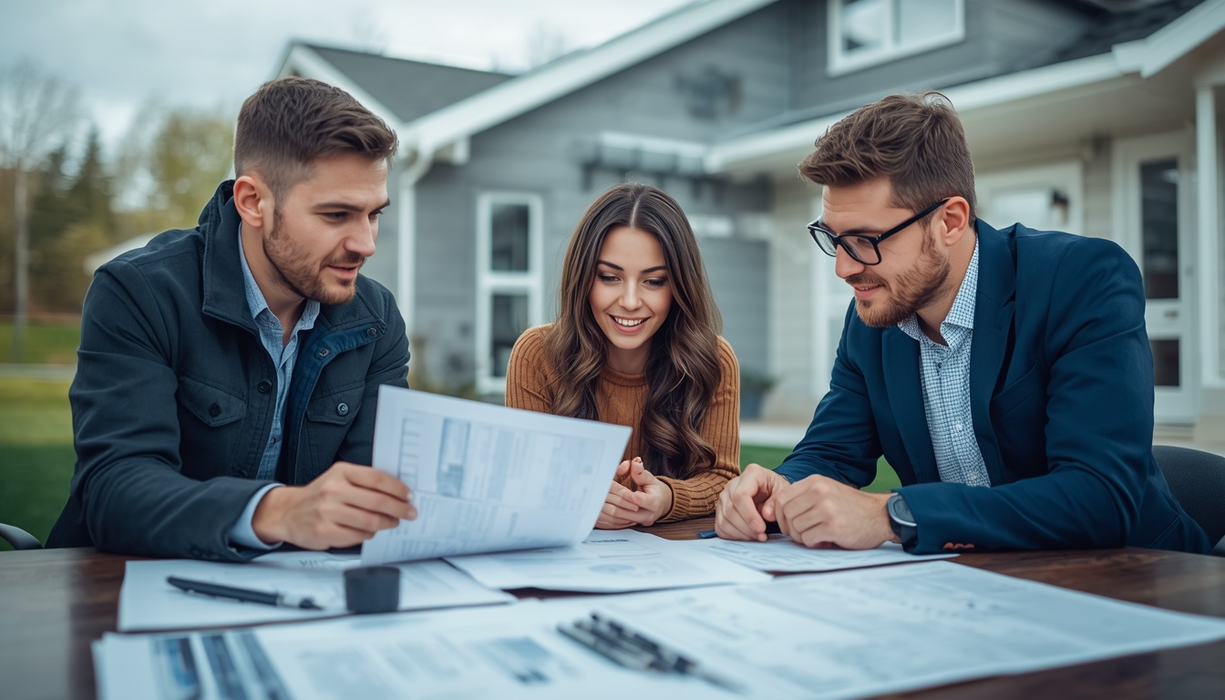 Family reviewing a residential property condition report