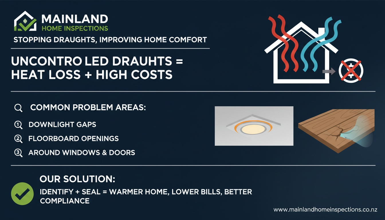 Draught inspection around a door in a rental property