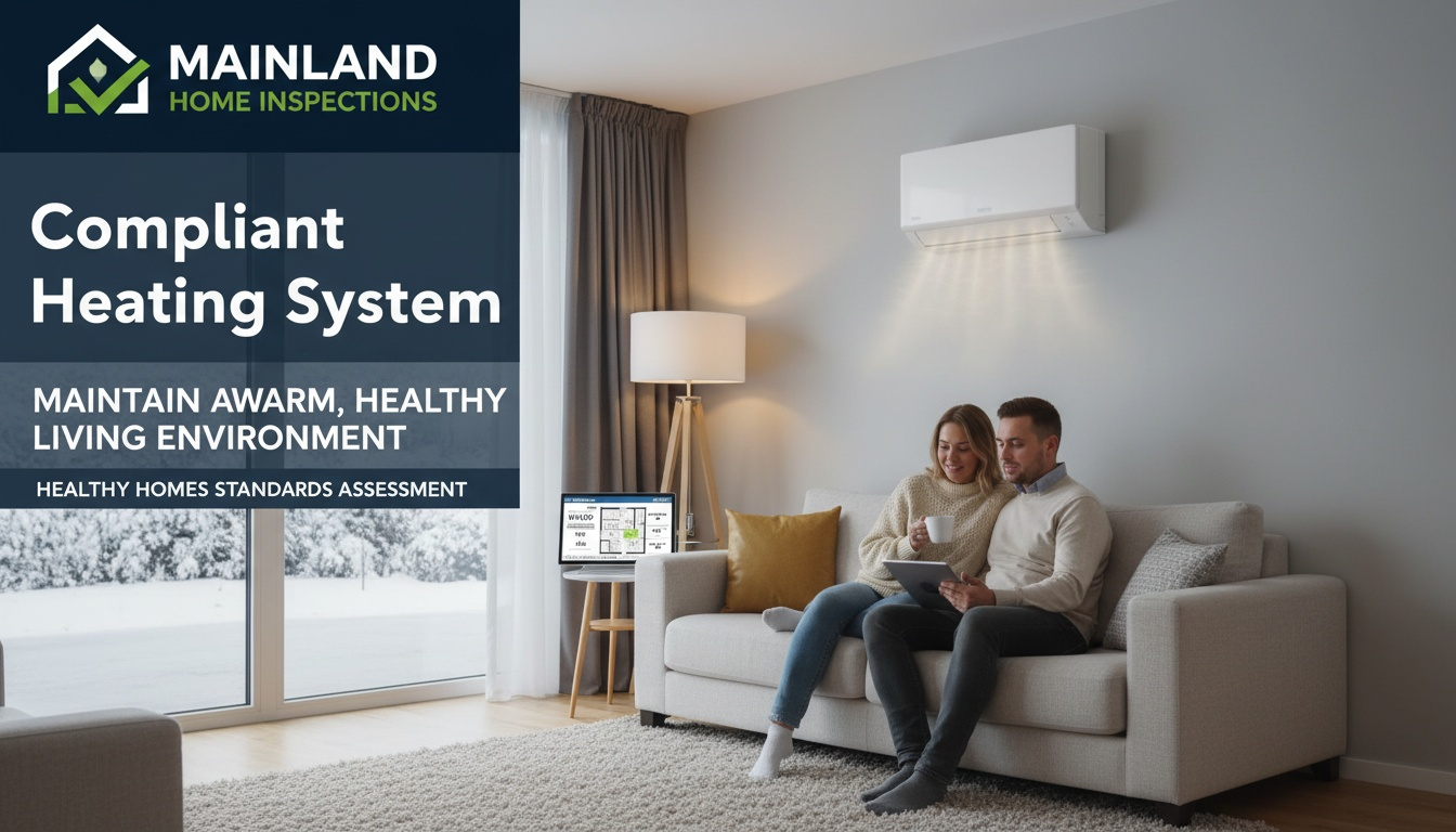 Healthy Homes heating inspection with compliant heat pump